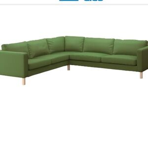 IKEA Karlstad Green Slipcover for Corner Sectional- complete set